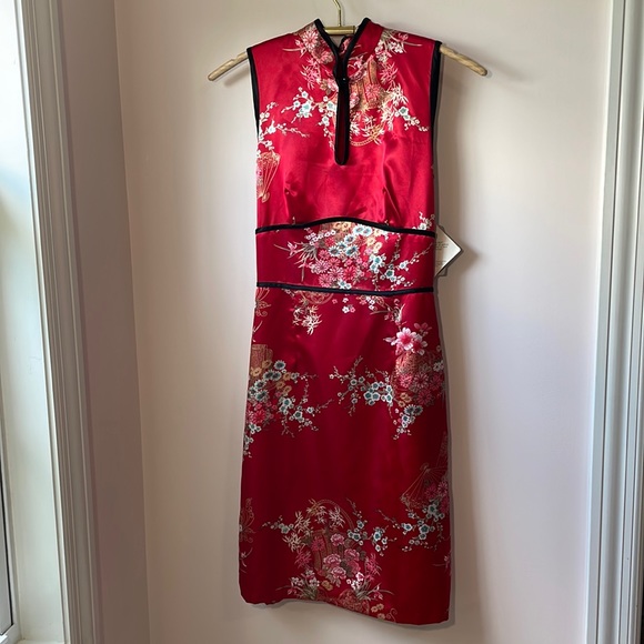 Vintage Dresses & Skirts - Pretty CDC Vintage Asian Print Dress - 6